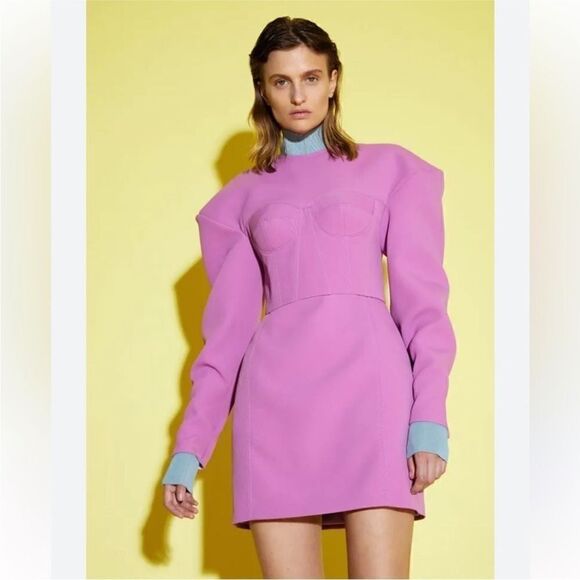 NEW $680 AKNVAS Neneh Dress in pink - Picture 7 of 12